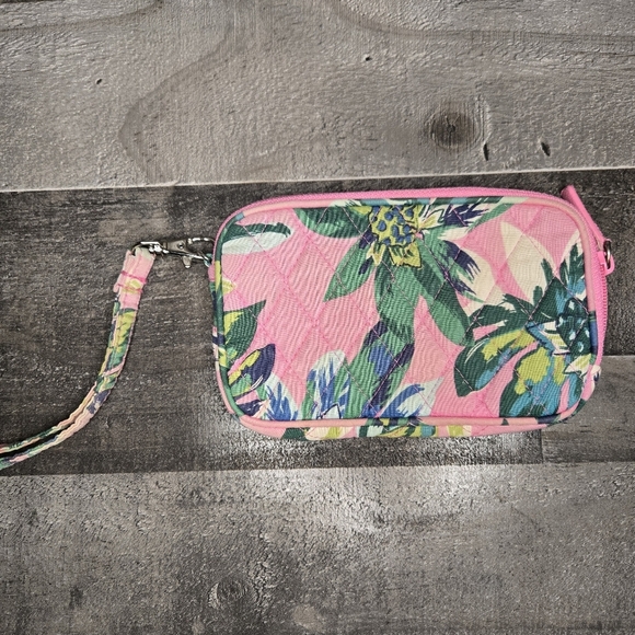 vera bradley floral pink wristlet wallet - Picture 2 of 8